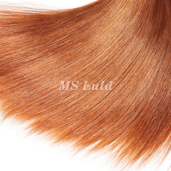 #350 Ginger Straight Human Hair Bundles - Image 6